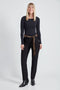 Armani Tie Sash Straight-Leg Pant