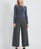 Woman wearing the Knit Jacquard Harris Plaid Gaucho, front view.